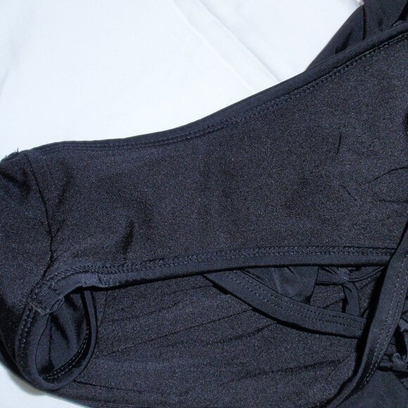 Swimsuits For All Ashley Graham Boss Black Ties Swimsuit One Piece Sz 14 - Picture 10 of 16
